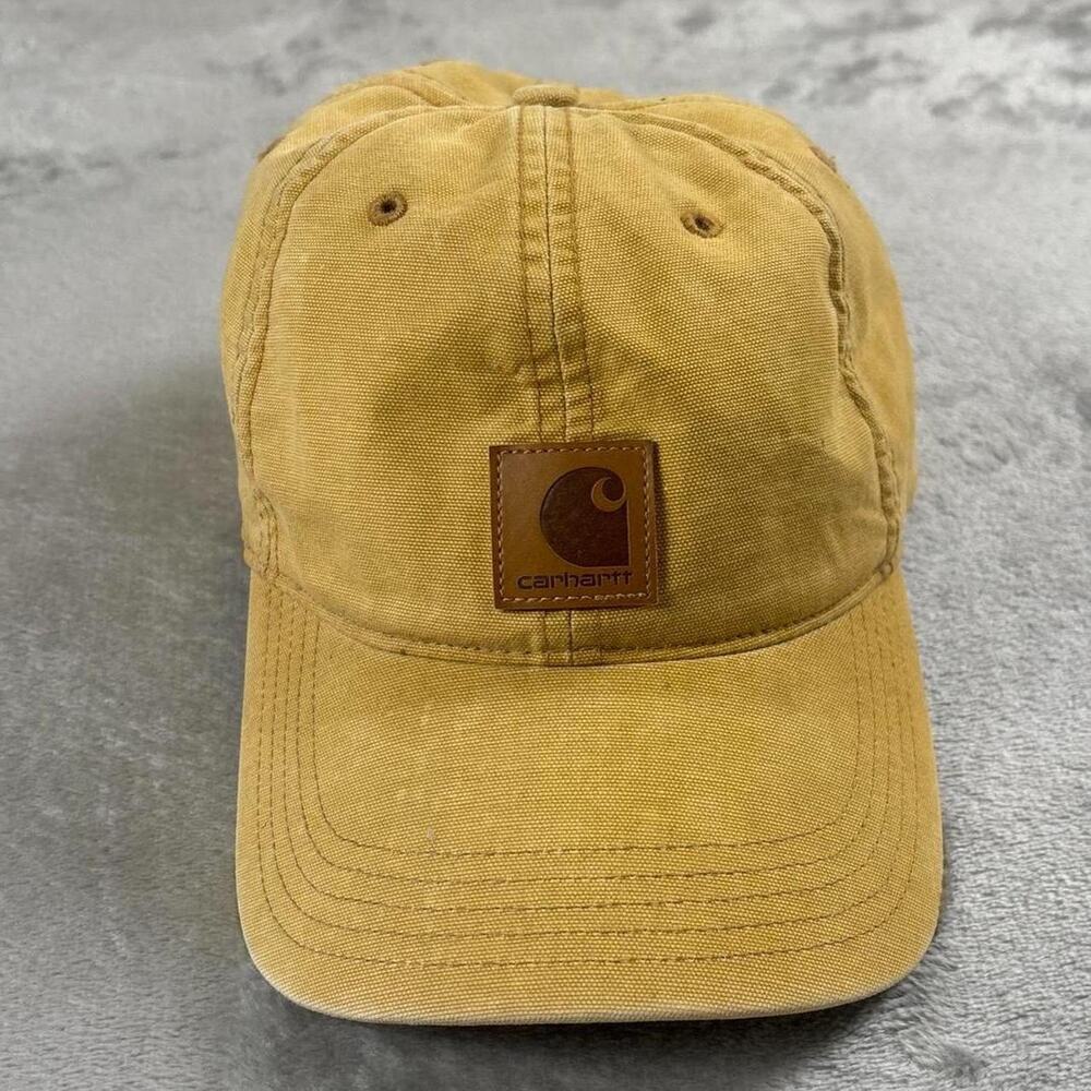 Y2K Carhartt Odessa Cap Hat Men’s OSFM Camel Brown Canvas Adjustable Workwear